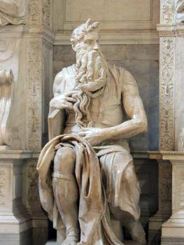Moses by Michelangelo in Rome, Italy